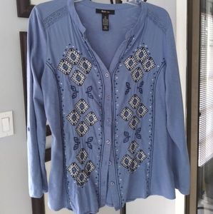 FINAL SALE! top w beautiful stitching work.
